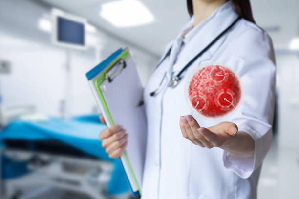 Fertilization process and reproductive health. Symbolizes the importance of understanding the processes of fertilization and the role of medical professionals in ensuring reproductive health.